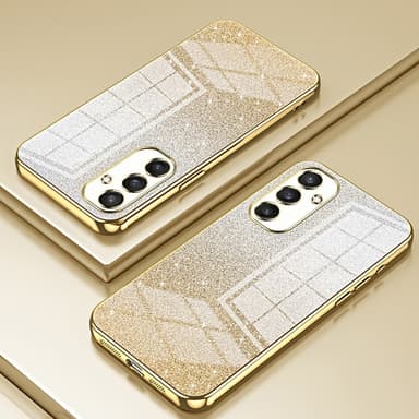 SKALO Samsung S25 Electroplating Glitter Suojakuori - Kulta