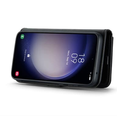DG MING Samsung S25+ 2-in-1 Magneetti Lompakkokotelo - Musta