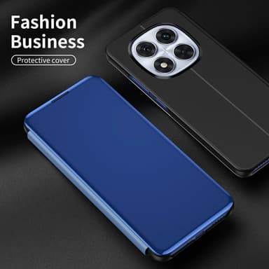 SKALO Xiaomi Redmi Note 14 Pro 5G Clear View Lompakkokotelo - Ruusukulta