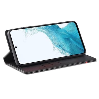 SKALO Samsung S25 LC.IMEEKE Carbon Fiber Lompakkokotelo - Musta