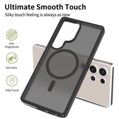 SKALO Samsung S25 Ultra Skin-touch Hybrid Suojakuori - Musta