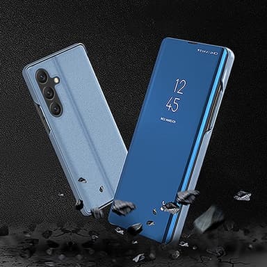SKALO Samsung S25 Clear View Lompakkokotelo - Ruusukulta