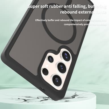 SKALO Samsung S25 Ultra Skin-touch Hybrid Suojakuori - Musta