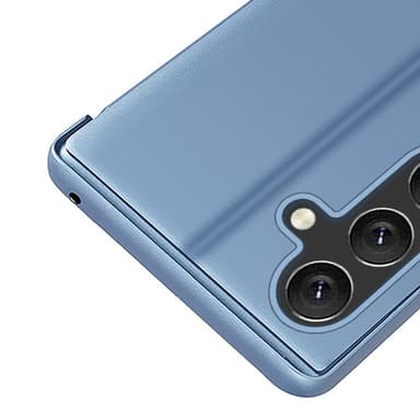 SKALO Samsung S25 Clear View Lompakkokotelo - Ruusukulta