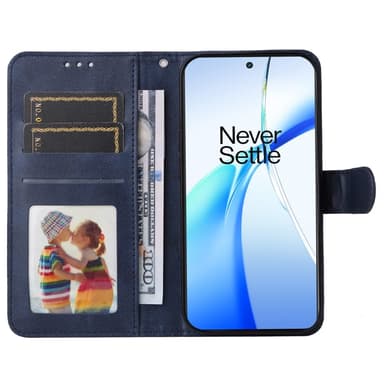 SKALO OnePlus 13R PU-nahka Lompakkokotelo - Sininen
