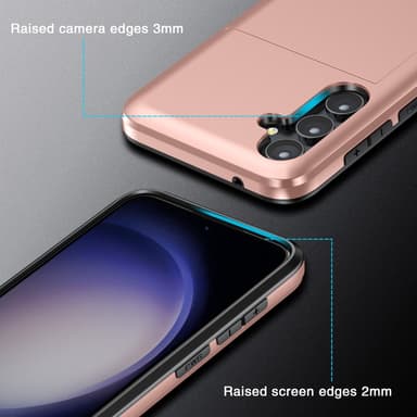 SKALO Samsung S25 Armor Korttikotelo Suojakuori - Kulta