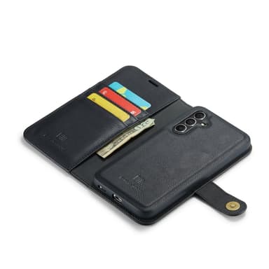 DG MING Samsung S25+ 2-in-1 Magneetti Lompakkokotelo - Musta