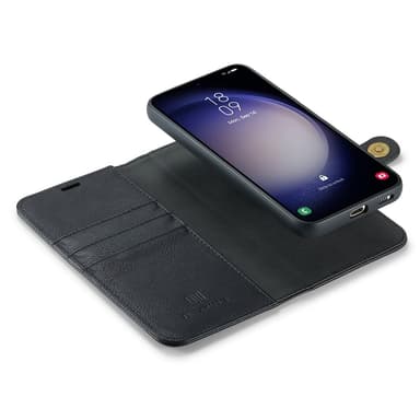 DG MING Samsung S25+ 2-in-1 Magneetti Lompakkokotelo - Musta