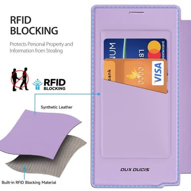 DUX DUCIS Samsung S25 Ultra Skin X Pro Lompakkokotelo - Violetti
