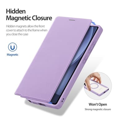 DUX DUCIS Samsung S25 Ultra Skin X Pro Lompakkokotelo - Violetti