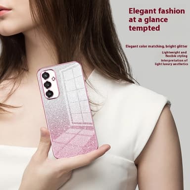 SKALO Samsung S25 Electroplating Glitter Suojakuori - Kulta