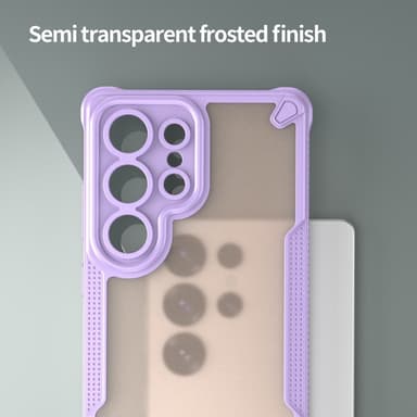SKALO Samsung S25 Ultra Armor Hybrid Frosted Suojakuori - Violetti