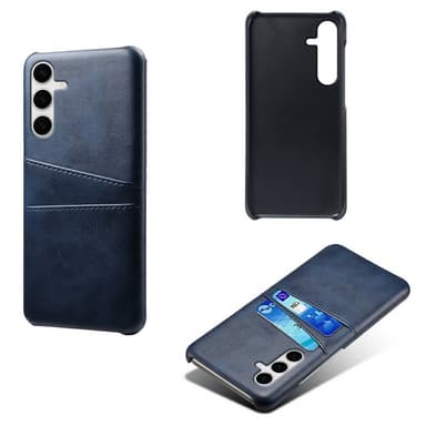 SKALO Samsung S25+ PU-Nahkainen Kortholderi Suojakuori - Sininen