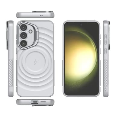 SKALO Samsung S25 Ripple Texture Suojakuori - Harmaa