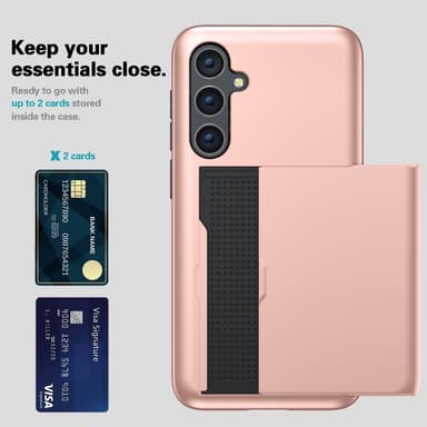 SKALO Samsung S25 Armor Korttikotelo Suojakuori - Kulta