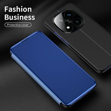 SKALO Xiaomi Redmi Note 14 Pro+ 5G Clear View Lompakkokotelo - Musta