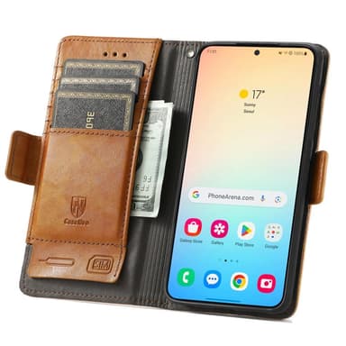 SKALO Samsung S25 CASENEO 002 Premium Lompakkokotelo - Khaki
