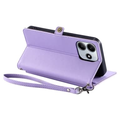 SKALO Xiaomi Redmi Note 14 5G PU-Nahkakotelo Lompakkokotelo - Violetti