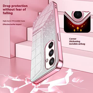 SKALO Samsung S25 Electroplating Glitter Suojakuori - Kulta