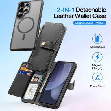 DUX DUCIS Samsung S25 Ultra Lawa Series Lompakkokotelo - Musta