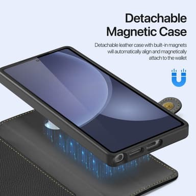DUX DUCIS Samsung S25 Ultra Lawa Series Lompakkokotelo - Musta