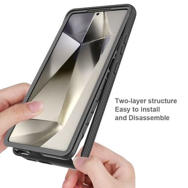 SKALO Samsung S25 Ultra Shockproof Clear Hybrid Suojakuori - Punainen