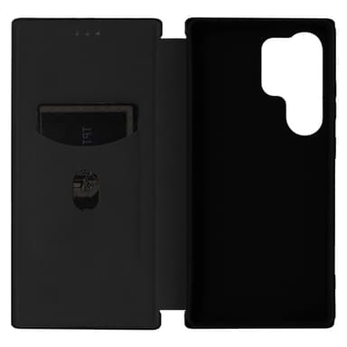 SKALO Samsung S25 Ultra Carbon Fiber Lompakkokotelo - Musta