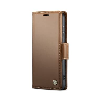 CaseMe Samsung S25 023 Series PU-Läder Lompakkokotelo - Ruskea