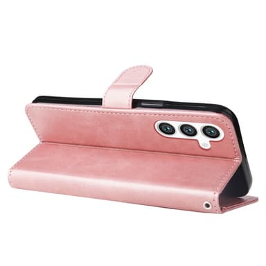 SKALO Samsung S25 Klassinen vetoketju Lompakkokotelo - Pinkki