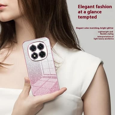 SKALO Xiaomi Redmi Note 14 Pro 5G Electroplating Glitter Suojakuori - Violetti