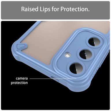 SKALO Samsung S25+ Armor Hybrid Frosted Suojakuori - Sininen