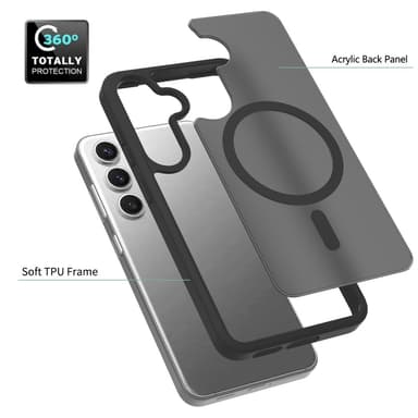 SKALO Samsung S25 Skin-touch Hybrid Suojakuori - Pinkki