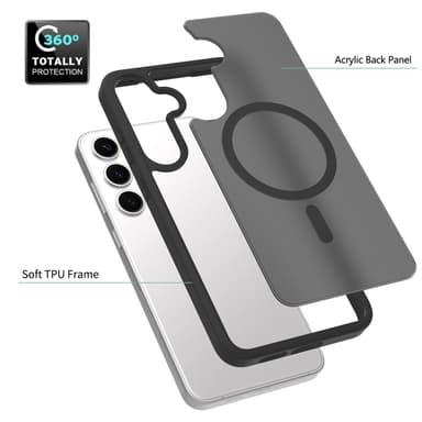 SKALO Samsung S25+ Skin-touch Hybrid Suojakuori - Sininen