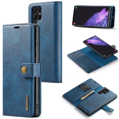 DG MING Samsung S25 Ultra 2-in-1 Magneetti Lompakkokotelo - Sininen