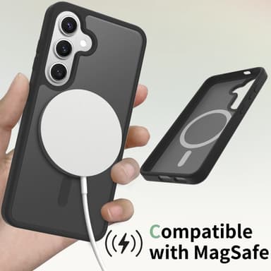 SKALO Samsung S25 Skin-touch Hybrid Suojakuori - Musta