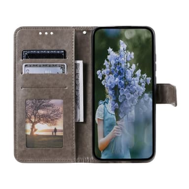 SKALO Samsung S25+ Mandala Lompakkokotelo - Harmaa