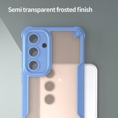 SKALO Samsung S25+ Armor Hybrid Frosted Suojakuori - Sininen