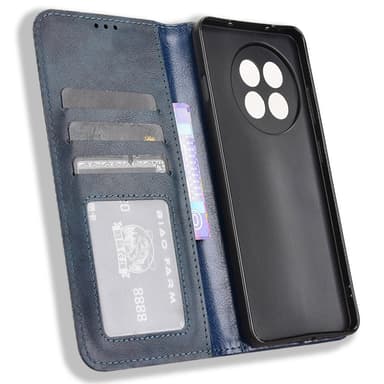 SKALO OnePlus 13R Embossed Premium Lompakkokotelo - Sininen
