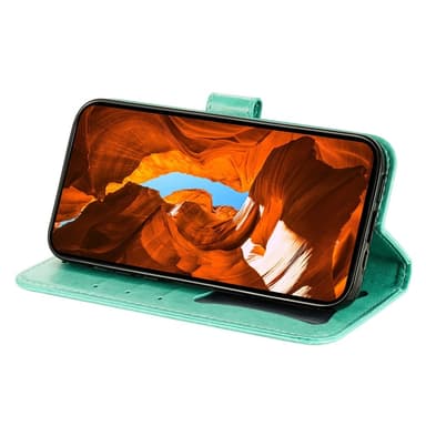 SKALO Motorola Moto G75 5G Mandala Lompakkokotelo - Turkoosi