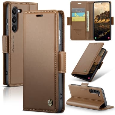 CaseMe Samsung S25 023 Series PU-Läder Lompakkokotelo - Ruskea