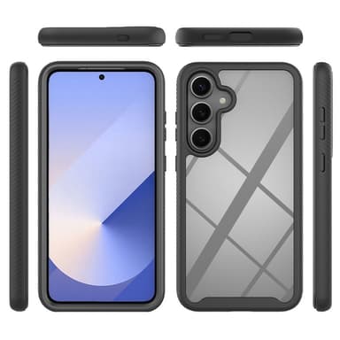 SKALO Samsung S25 Shockproof Clear Hybrid+Näytönsuoja Suojakuori - Tummansininen