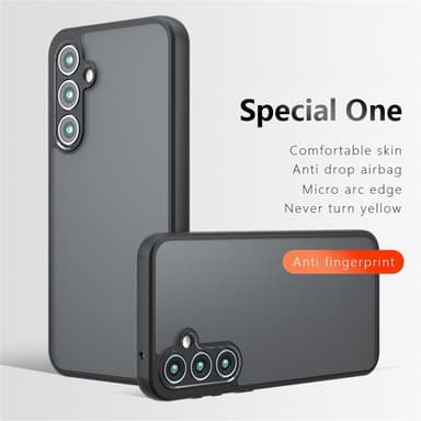 SKALO Samsung S25+ Skin-touch Hybrid Suojakuori - Musta