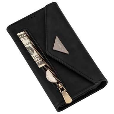 SKALO Samsung S25 N.BEKUS Envelope Clutch 8-Lokeroa Lompakkokotelo - Musta