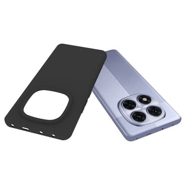 SKALO Xiaomi Redmi Note 14 Pro 5G Mattamusta Ultrahohut TPU Suojakuori - Musta