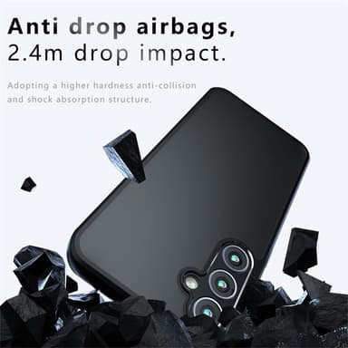 SKALO Samsung S25+ Skin-touch Hybrid Suojakuori - Musta