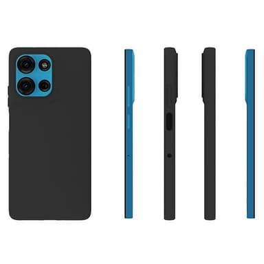 SKALO Motorola Moto G75 5G Mattamusta Ultraohut TPU Suojakuori - Musta