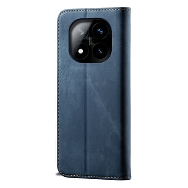 SKALO Xiaomi Redmi Note 14 Pro+ 5G Jeans Lompakkokotelo - Sininen