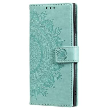 SKALO Samsung S25+ Mandala Lompakkokotelo - Turkoosi