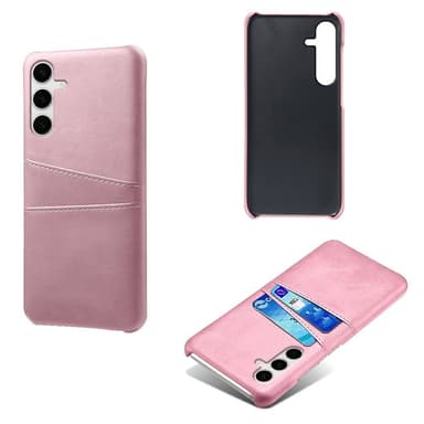 SKALO Samsung S25+ PU-Nahkainen Kortholderi Suojakuori - Ruusukulta