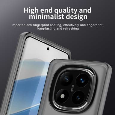 SKALO Xiaomi Redmi Note 14 Pro 5G Candy Series Hybrid Suojakuori - Musta